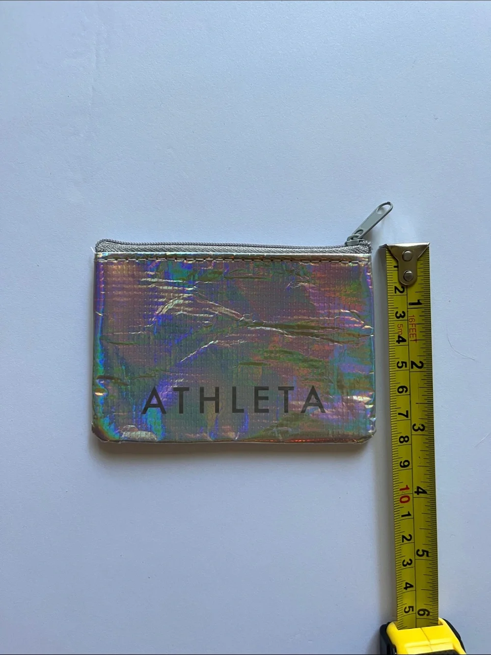 Athleta Holographic Iridescent Zip Pouch